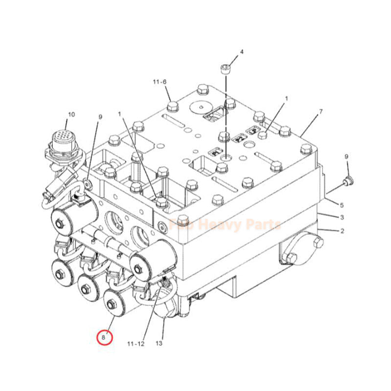 Valve Group - Solenoid 3023811 302 - 3811 Fits for Caterpillar CAT Engine 3306 3406E 3412D 3412E 3508B 3516 3516B C27 - Fab Heavy Parts