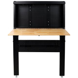 Wall Mounted Workbench Robust Space - Saving Foldable Workbench with Work Surface&Pegboard for Tools - Fab Heavy Parts