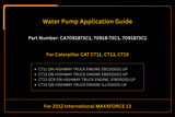 Water Pump 7091873C1 for 2012 International MAXXFORCE 13 Fits for Caterpillar CT11 CT13 - Fab Heavy Parts