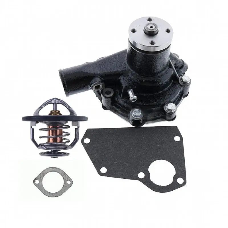 Water Pump XJAF - 00851 XJAF - 02625 & Thermostat XJAF - 00860 With Gasket for Mitsubsihi Engine S4S S6S Hyundai Forklift 35DS - 7 35DS - 7E 50DS - 7E 80D - 7 HDF50 - 7S Excavator R75 - 7 - Fab Heavy Parts