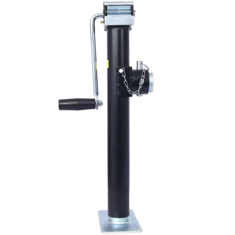 Weld - On Pipe - Mount Swivel RV Trailer Jack 5,000 lbs. 15 - 1/2 Inches Vertical Travel Black - Fab Heavy Parts