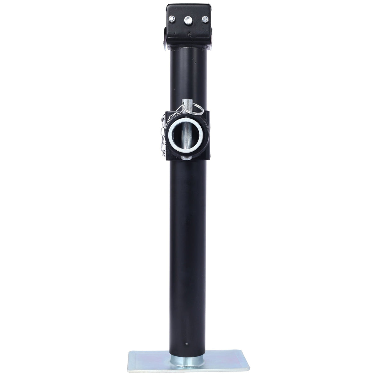 Weld - On Pipe - Mount Swivel RV Trailer Jack 5,000 lbs. 15 - 1/2 Inches Vertical Travel Black - Fab Heavy Parts