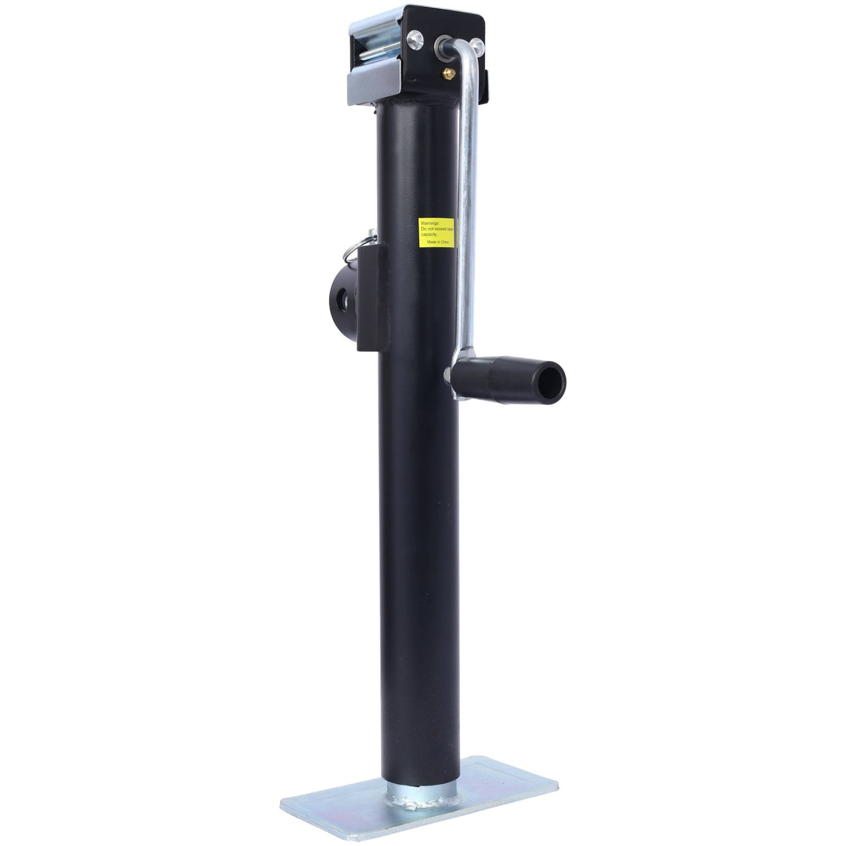 Weld - On Pipe - Mount Swivel RV Trailer Jack 5,000 lbs. 15 - 1/2 Inches Vertical Travel Black - Fab Heavy Parts