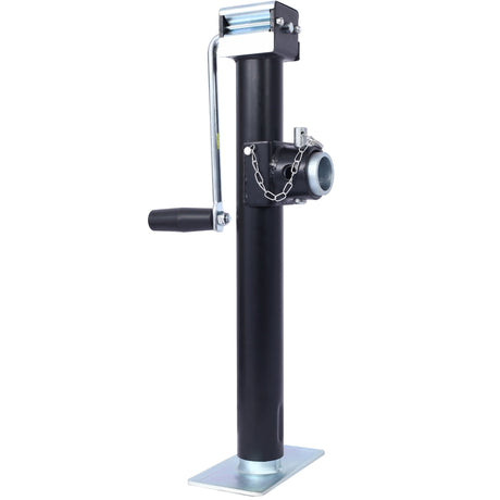 Weld - On Pipe - Mount Swivel RV Trailer Jack 5,000 lbs. 15 - 1/2 Inches Vertical Travel Black - Fab Heavy Parts