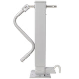 Weld On Trailer Jack 12,000 lbs. Capacity Sidewind Crank No Mount Square Jack Tube 26 Inch Travel Heavy - Duty - Gray - Fab Heavy Parts