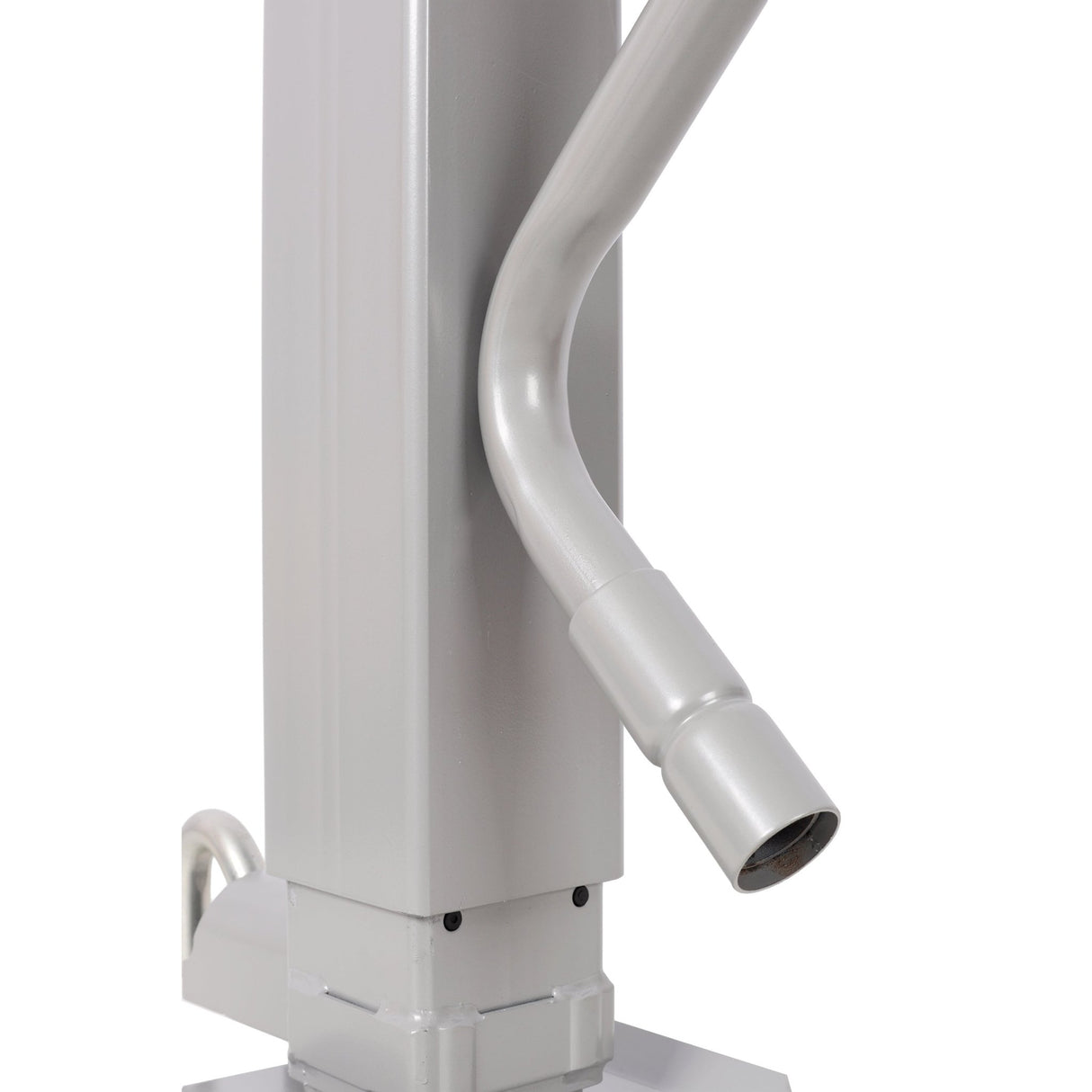 Weld On Trailer Jack 12,000 lbs. Capacity Sidewind Crank No Mount Square Jack Tube 26 Inch Travel Heavy - Duty - Gray - Fab Heavy Parts