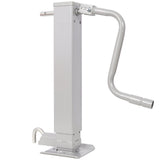 Weld On Trailer Jack 12,000 lbs. Capacity Sidewind Crank No Mount Square Jack Tube 26 Inch Travel Heavy - Duty - Gray - Fab Heavy Parts