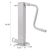 Weld On Trailer Jack 12,000 lbs. Capacity Sidewind Crank No Mount Square Jack Tube 26 Inch Travel Heavy - Duty - Gray - Fab Heavy Parts