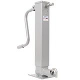 Weld On Trailer Jack 12,000 lbs. Capacity Sidewind Crank No Mount Square Jack Tube 26 Inch Travel Heavy - Duty - Gray - Fab Heavy Parts