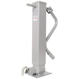 Weld On Trailer Jack 12,000 lbs. Capacity Sidewind Crank No Mount Square Jack Tube 26 Inch Travel Heavy - Duty - Gray - Fab Heavy Parts