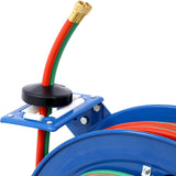 Welding Hose Reel Retractable 1/4 Inch x 100 Foot Twin Oxygen Acetylene Rubber STD Max 200PSI Heavy Duty Industrial Single Arm Construction - Fab Heavy Parts
