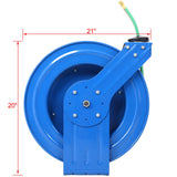 Welding Hose Reel Retractable 1/4 Inch x 100 Foot Twin Oxygen Acetylene Rubber STD Max 200PSI Heavy Duty Industrial Single Arm Construction - Fab Heavy Parts