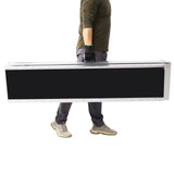 Wheel Chair Ramp 10ft Aluminium Threhold Portable and Foldable 600 Lbs Capacity Non - Skid Surface Two Separate Pieces with Bag - Fab Heavy Parts