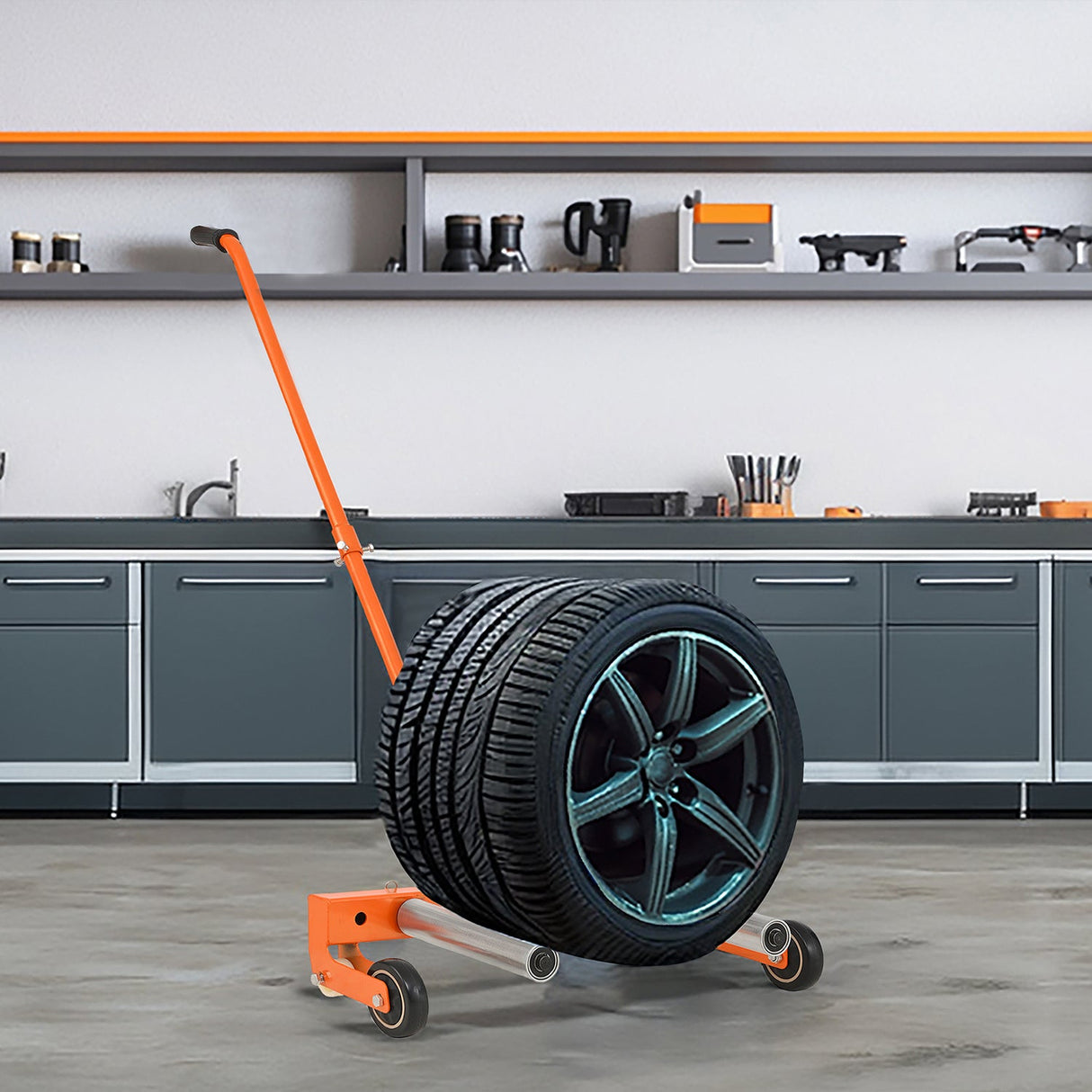 Wheel Dolly 330 LBS Heavy Duty Adjustable Rolling Tire Dolly for Tires Ranging from 6.5 to 31.5 Inches - Fab Heavy Parts