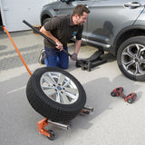 Wheel Dolly 330 LBS Heavy Duty Adjustable Rolling Tire Dolly for Tires Ranging from 6.5 to 31.5 Inches - Fab Heavy Parts
