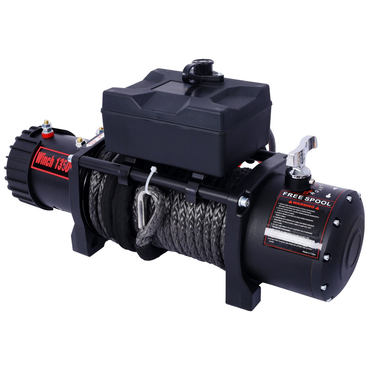 Winch 13500 lb. Load Capacity Electric 12V DC Power with Wireless Remote - Fab Heavy Parts