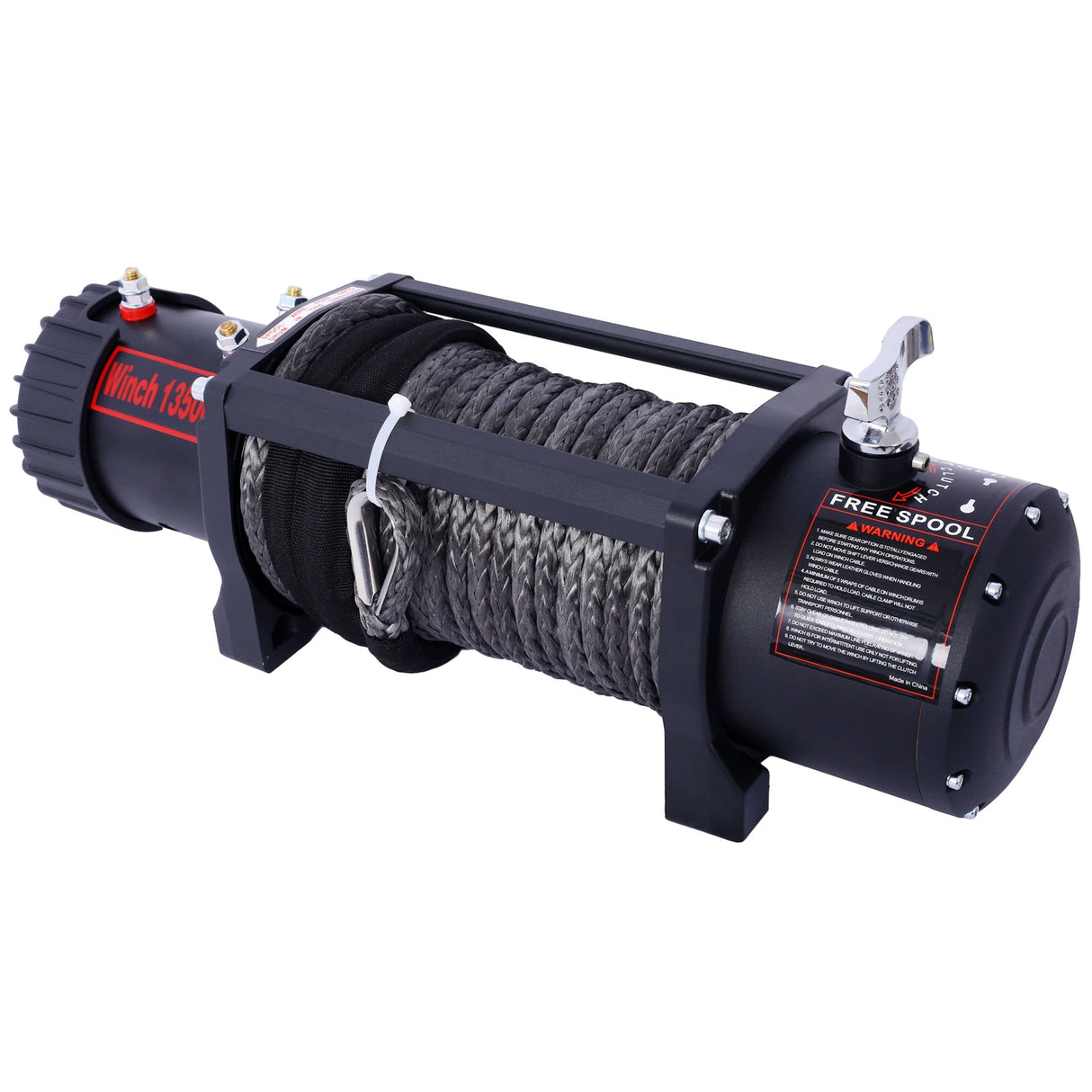 Winch 13500 lb. Load Capacity Electric 12V DC Power with Wireless Remote - Fab Heavy Parts