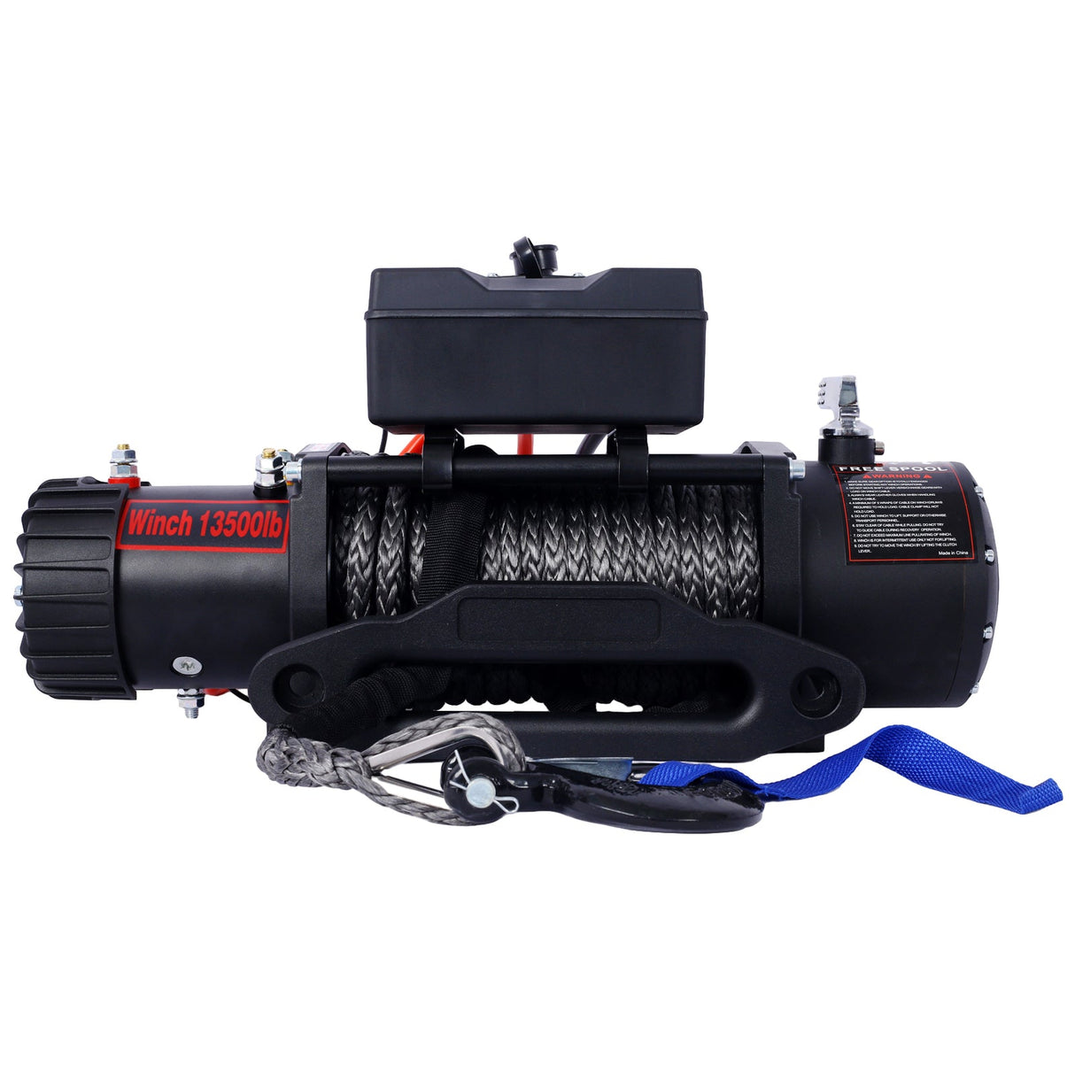 Winch 13500 lb. Load Capacity Electric 12V DC Power with Wireless Remote - Fab Heavy Parts