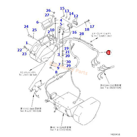 Wiring Harness 20Y-06-24751 Fits for Komatsu Excavator PC200-6S PC100-6Z PC120-6Z PC200LC-6Z PC210-6D PC220-6Z PC250HD-6Z
