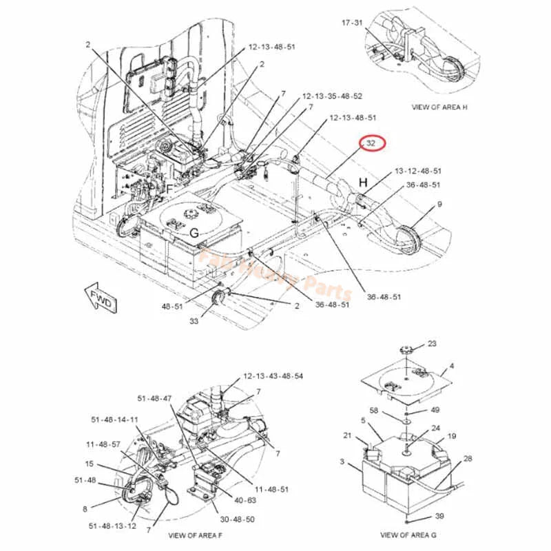 Wiring Harness 267-7969 2677969 Fits for Caterpillar CAT Engine C7 Excavator 324D 324D L 324D LN 325D 325D L