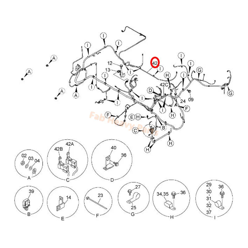 Wiring Harness 4460122 for Hitachi Excavator ZX330-3G ZX330LC-3G ZX350H-3G ZX350LCH-3G