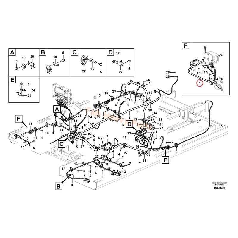 Wiring Harness VOE14612632 for Volvo Excavator EC210B EC200B