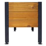 Wood Rectangular Garden Planter Box Raised Bed Outdoor Elevated Herbs Vegetables Flowers Great Patio Deck Balcony - Fab Heavy Parts