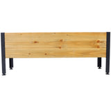 Wood Rectangular Garden Planter Box Raised Bed Outdoor Elevated Herbs Vegetables Flowers Great Patio Deck Balcony - Fab Heavy Parts