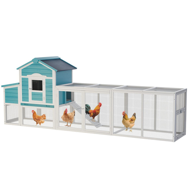 Wooden Chicken Coop with Nesting Box and Free - Range Door All - Weather Asphalt Roof Sliding Tray - Fab Heavy Parts