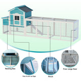 Wooden Chicken Coop with Nesting Box and Free - Range Door All - Weather Asphalt Roof Sliding Tray - Fab Heavy Parts