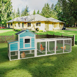Wooden Chicken Coop with Nesting Box and Free - Range Door All - Weather Asphalt Roof Sliding Tray - Fab Heavy Parts