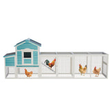 Wooden Chicken Coop with Nesting Box and Free - Range Door All - Weather Asphalt Roof Sliding Tray - Fab Heavy Parts
