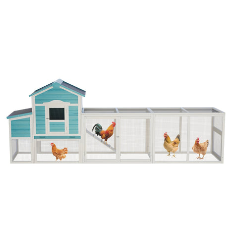 Wooden Chicken Coop with Nesting Box and Free - Range Door All - Weather Asphalt Roof Sliding Tray - Fab Heavy Parts