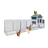 Wooden Chicken Coop with Run Waterproof Roof & Nesting Box Perch Sliding Tray and Secure Locks - Fab Heavy Parts
