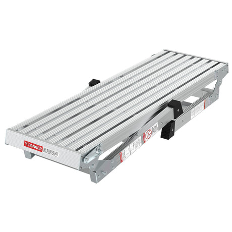 Work Platform Aluminum Portable Bench Folding Ladder ANSI Capacity 225 LBS 40" - Grey - Fab Heavy Parts