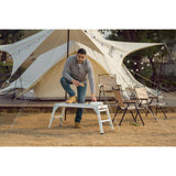 Work Platform Aluminum Portable Bench Folding Ladder ANSI Capacity 225 LBS 40" - Grey - Fab Heavy Parts