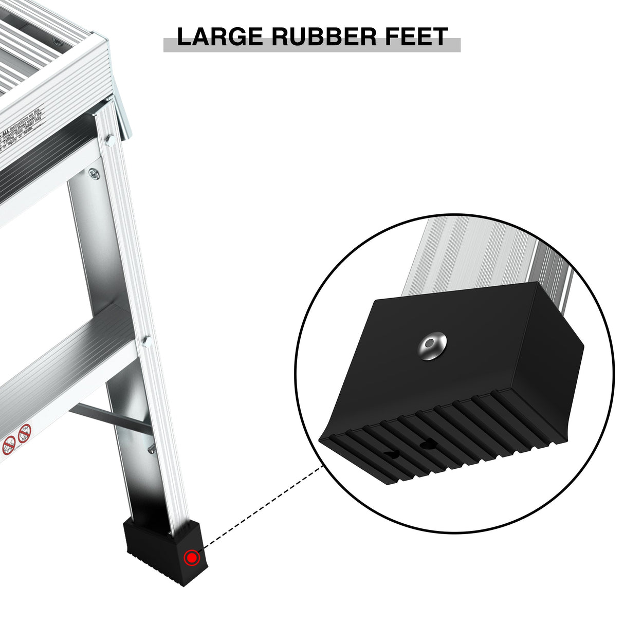 Work Platform Aluminum Portable Bench Folding Ladder ANSI Capacity 225 LBS 40" - Grey - Fab Heavy Parts