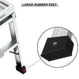 Work Platform Aluminum Portable Bench Folding Ladder ANSI Capacity 225 LBS 40" - Grey - Fab Heavy Parts