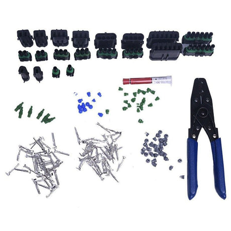 WP - 155 Pro Weather Pack Connector Kit With T - 18 Crimp Tool - Fab Heavy Parts