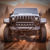 X Style Front Bumper with Winch Plate Fits for Wrangler JK (2007 - 2018) Textured Manganese Steel Construction - Fab Heavy Parts
