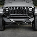 X Style Front Bumper with Winch Plate Fits for Wrangler JK (2007 - 2018) Textured Manganese Steel Construction - Fab Heavy Parts