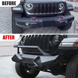 X Style Front Bumper with Winch Plate Fits for Wrangler JK (2007 - 2018) Textured Manganese Steel Construction - Fab Heavy Parts