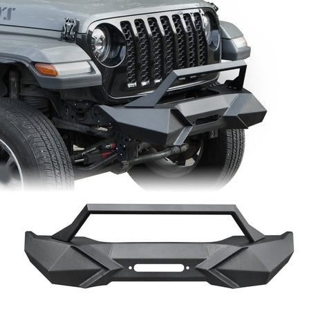 X Style Front Bumper with Winch Plate Fits for Wrangler JK (2007 - 2018) Textured Manganese Steel Construction - Fab Heavy Parts