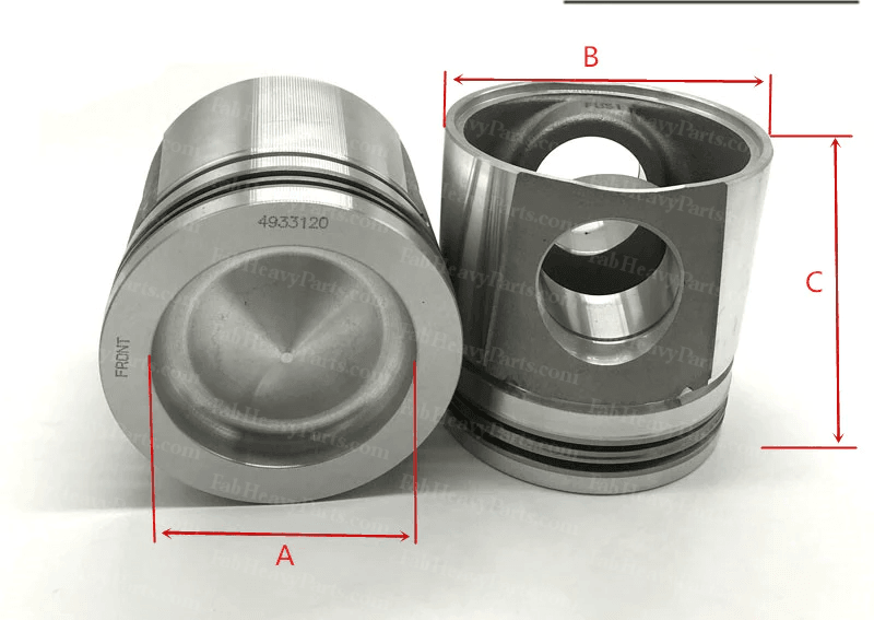 1 PCS Piston 4933120 Fits for Cummins Engine ISCe ISC ISX, Electronic Injection - Fab Heavy Parts