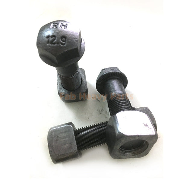 M16 * 53mm spoorschoenbout kettingbout met moeren voor Volvo CAT past op Case Kobelco past op Komatsu JD graafmachine lader - pak van 50