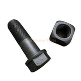 M22 * 70 mm rupsschoenbout kettingbout met moeren voor Volvo CAT past op Case Kobelco past op Komatsu JD graafmachine graaflaadmachine tractor - pak van 50