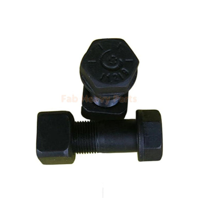 M20 * 57 mm rupsschoenbout kettingbout met moeren voor Volvo CAT past op Case Kobelco past op Komatsu Hitachi Doosan JD graafmachine lader - pak van 50