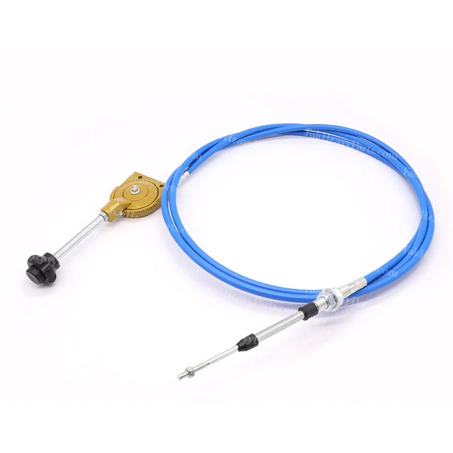 6M, 236" Throttle Cable Push Pull Cable With Control Handle for Excavators Loaders Tractors-Blue