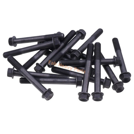 18 PCS Cylinder Head Bolt 32F01 - 00500 for Mitsubishi Engine D04F Hyundai Excavator - Fab Heavy Parts