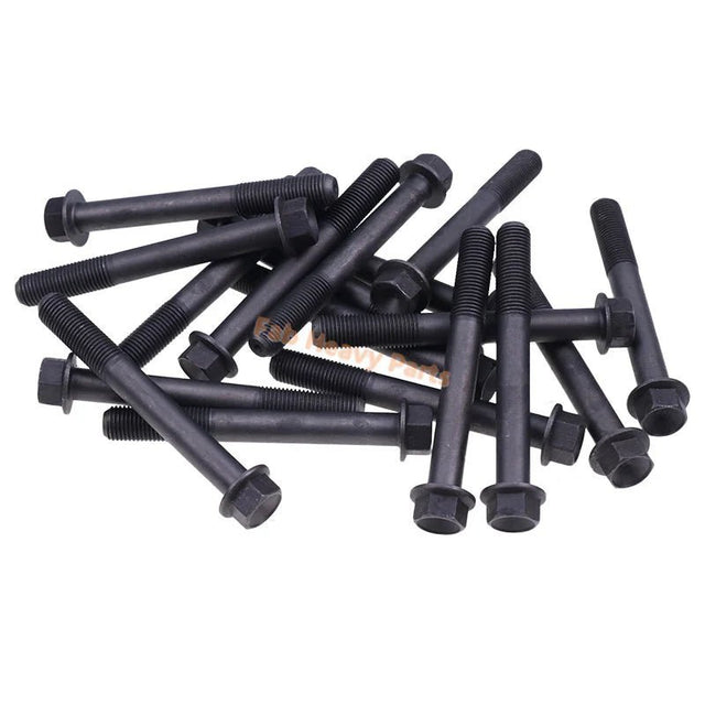 18 PCS Cylinder Head Bolt 32F01 - 00500 for Mitsubishi Engine D04F Hyundai Excavator - Fab Heavy Parts